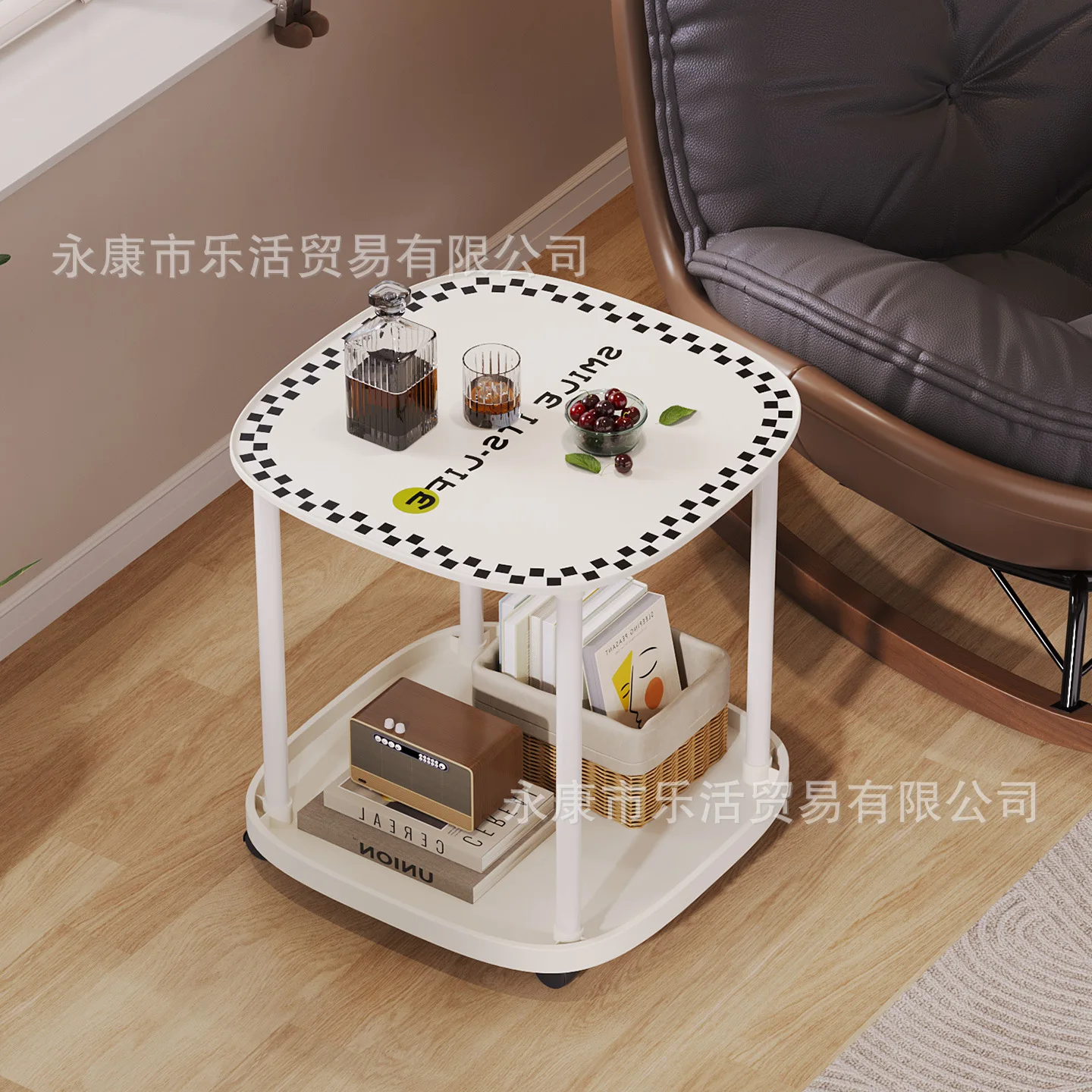 Coffee Table Living Room Household Light Luxury High-end Small Apartment European Retro Small Table Removable Bedside Rack