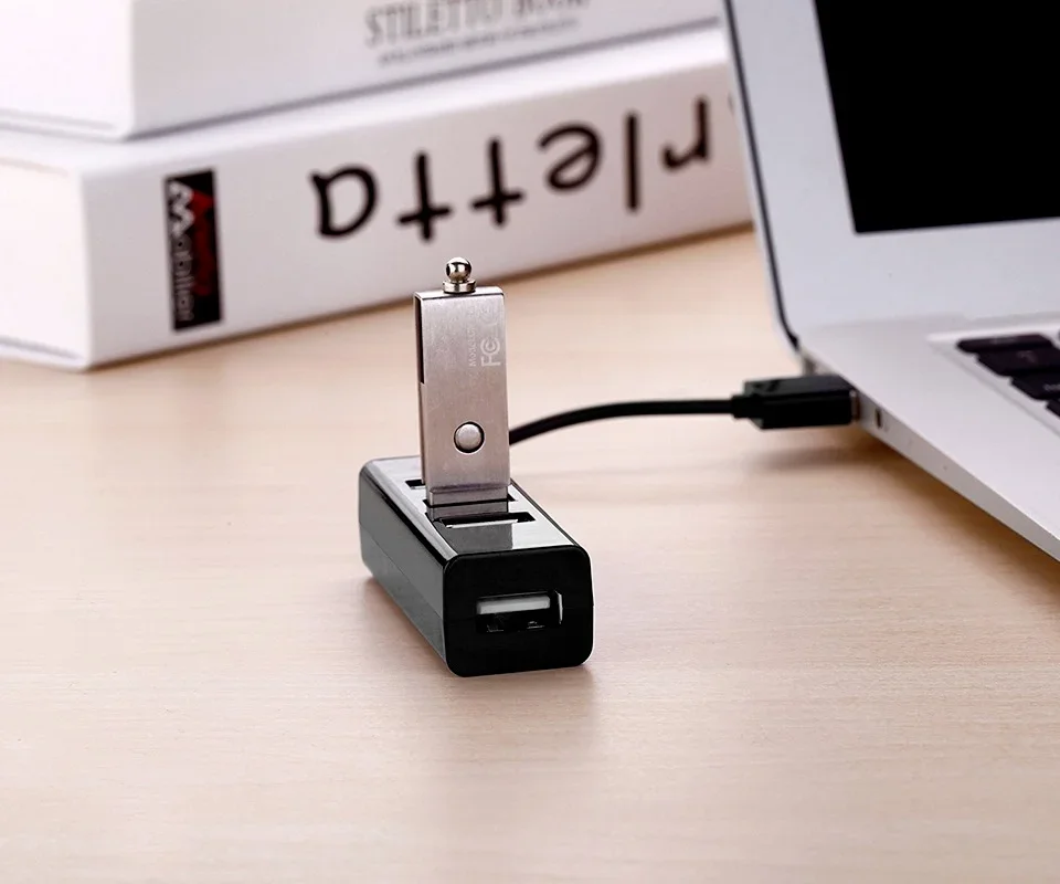 USB 2.0 High Speed 4-port Splitter Hub Adapter For PC Computers USB Plug And Play For Laptops And Tablets