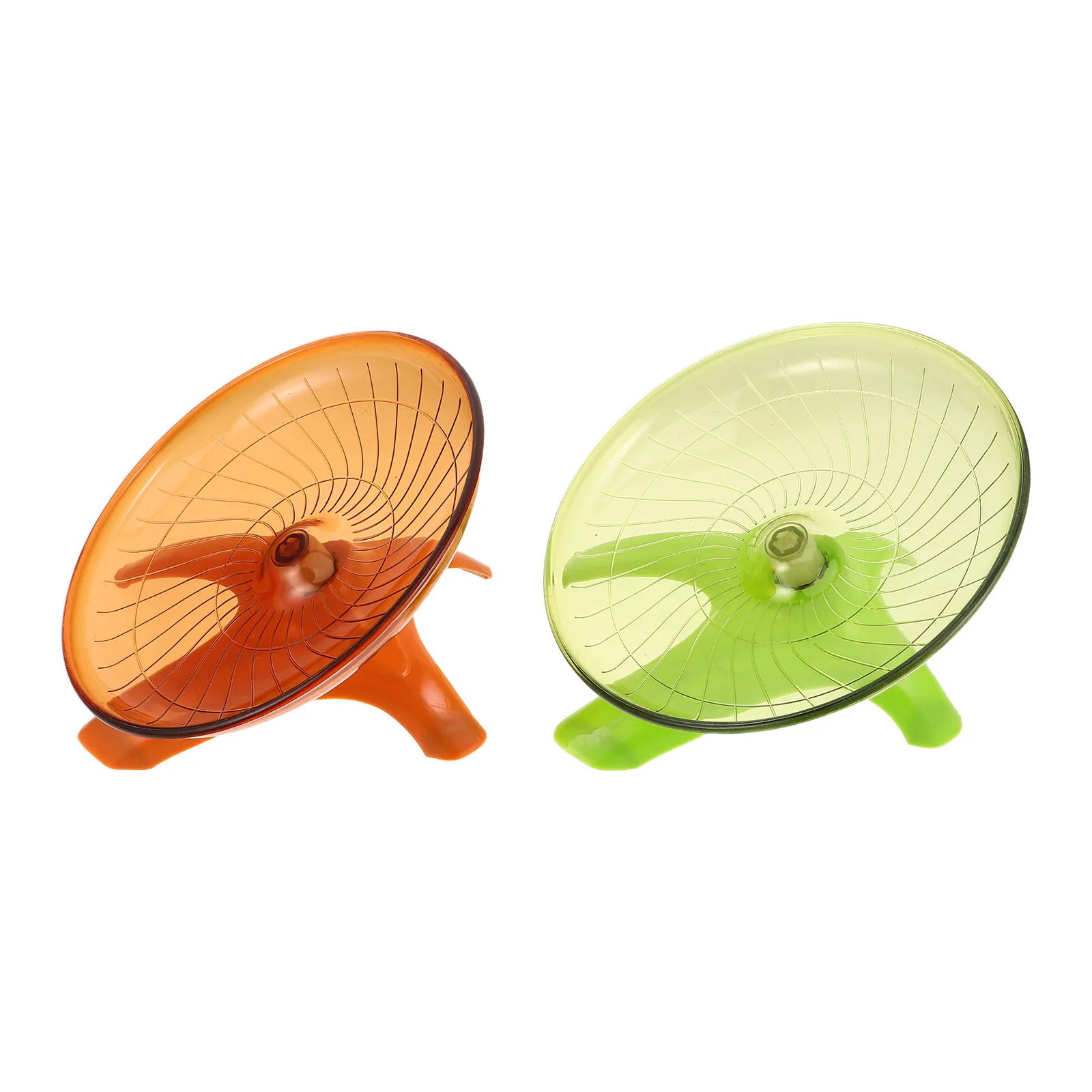 

2Pcs Hamster Flying Saucer: Silent Exercise Wheel for Small Pets Night Use Easy Clean Spacious Design Gerbil Wheel