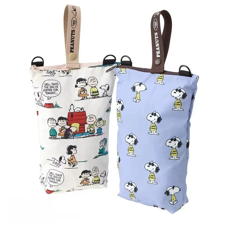 New Snoopy Waterproof Storage Bag Foldable Cartoon Multifunctional Pouch For Umbrella Wet Towel Travel Outdoor Organizer