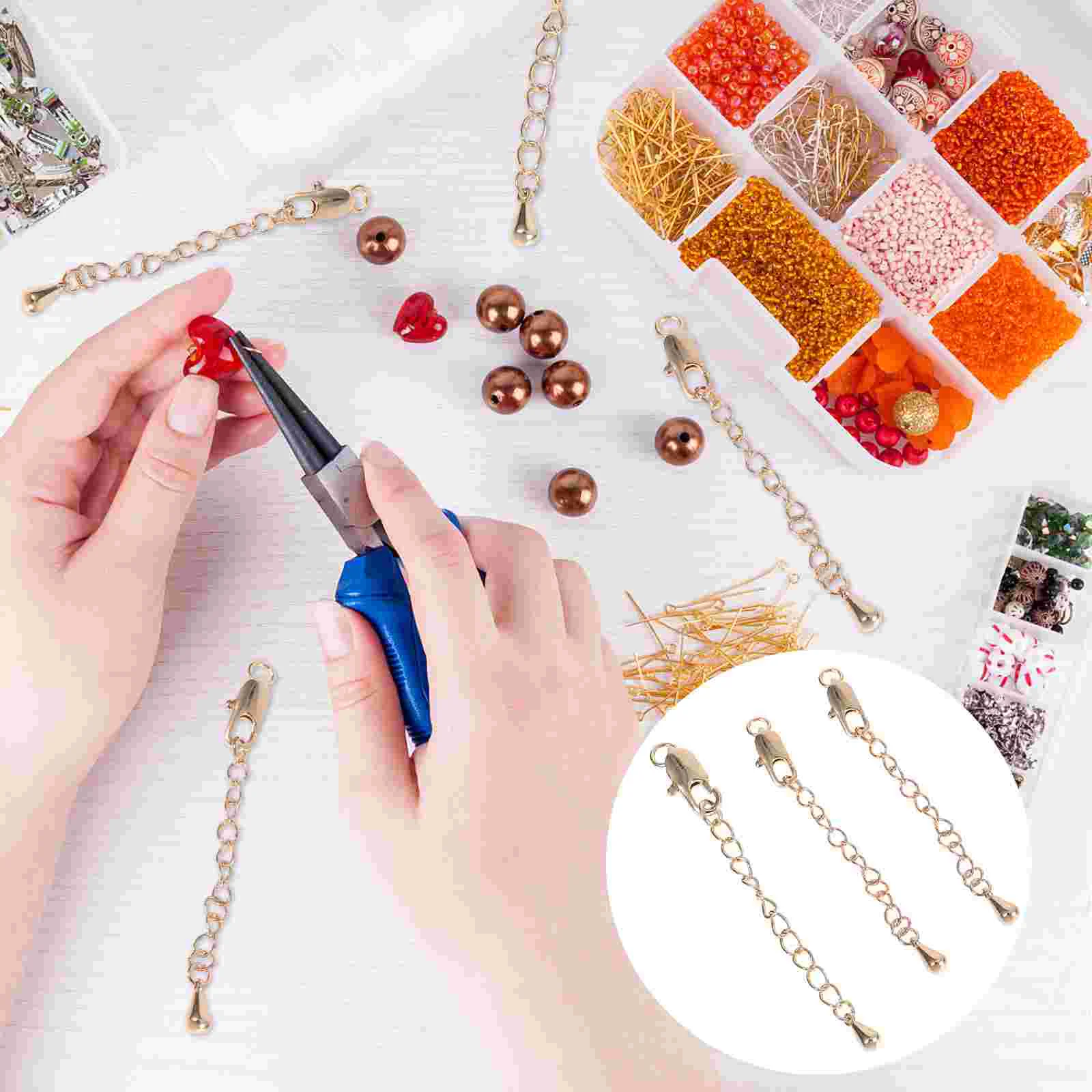 Swivel Lobster Clasps Extension Chain Link Buckle Extended Chains for Necklaces