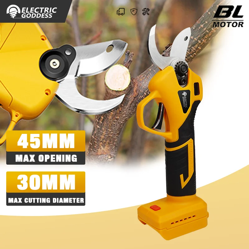 Electric Goddess 30mm Brushless Electric Pruning Shears Fruit Tree Shears Garden Pruning Tools For Dewalt 18V Battery