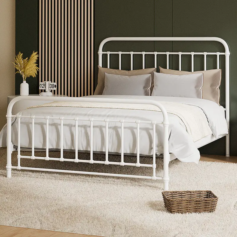 Double bed can be customized single iron bed single iron frame bed steel frame