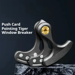 Magnetic Push Card Pointing Tiger Window Breaker 3in1 Mechanical Slider Pushing Plate Haptic Coin Mini Fidget Stress Relief Toy