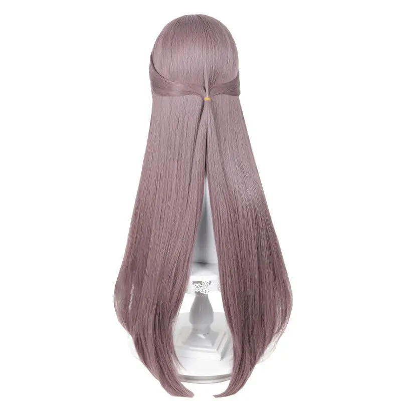 Star Rail Herta Cosplay Wigs 112cm Long Straight Brown Synthetic Hair