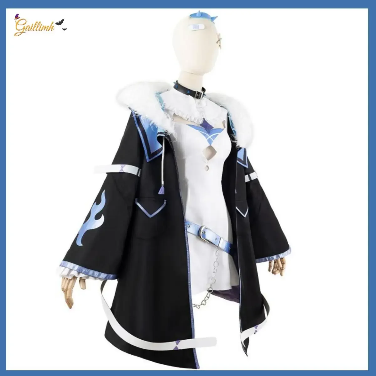 Disfraz de Anime Vtuber Abyssgard Fuwawa & Mococo para mujer, traje de fiesta Sexy con Peluca de Hololive EN Adviento de tercera generación, botas de uniforme