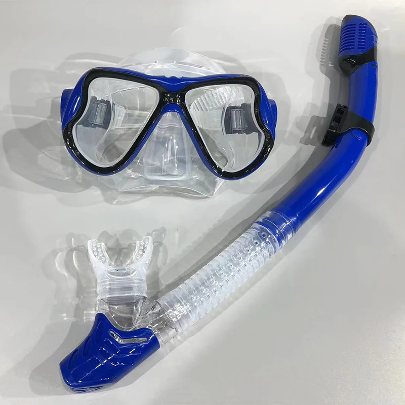 Tauchmasken für Erwachsene, Schnorchel-Atemschlauch-Set, Brille für Damen und Herren, rutschfeste Schnallenmasken – Detail 1