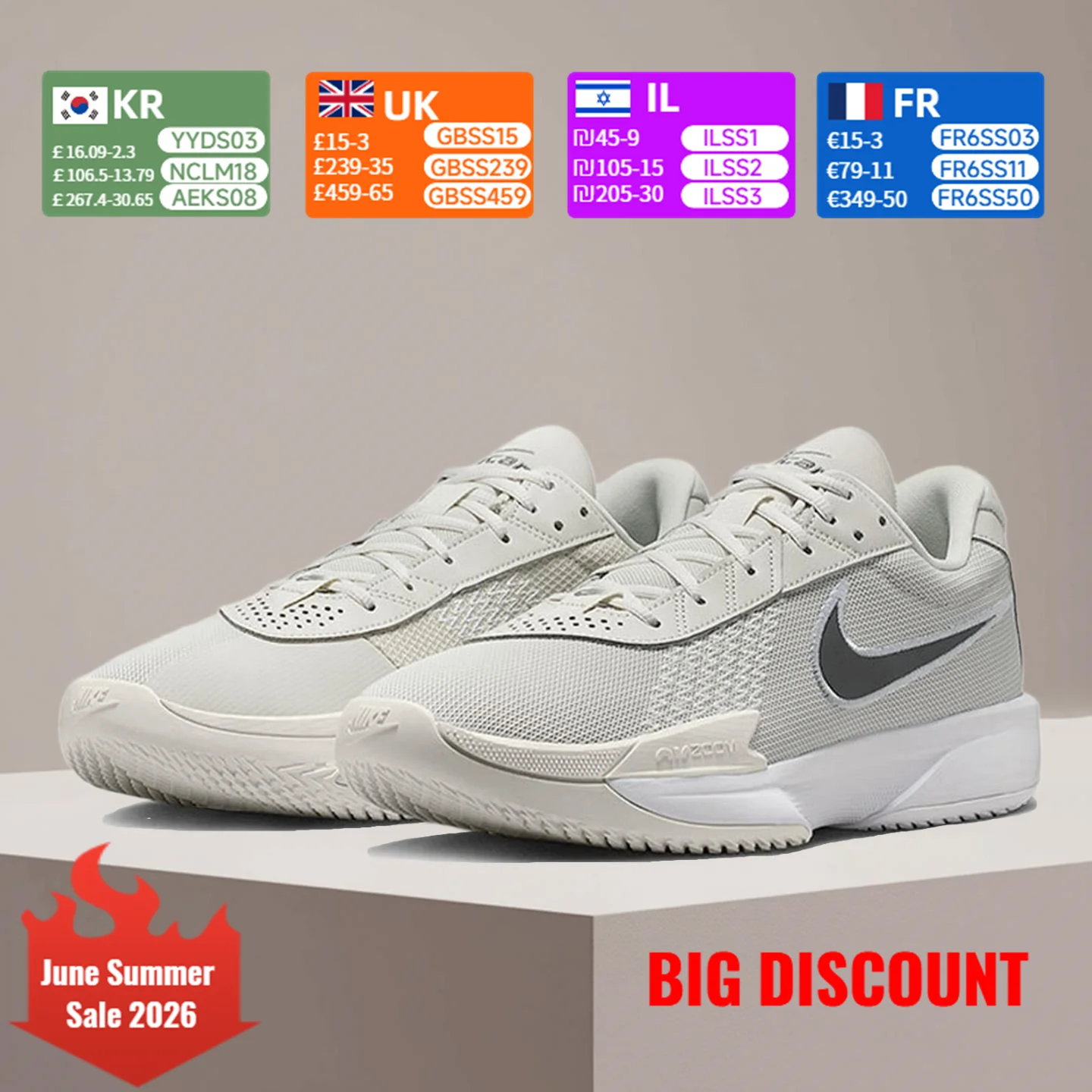 

Nike Air Zoom G.T. CUT Men's/Women's Basketball Shoes Slip-Resistant, Lightweight Support, Cushioning, Durable FB2598-014