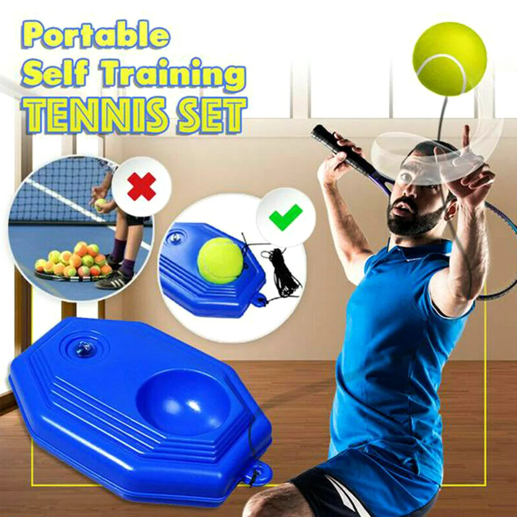 Tennis Training Ball Elastic Rope Practice Self-rebound Ball Trainer Tennis Training Aid Tool