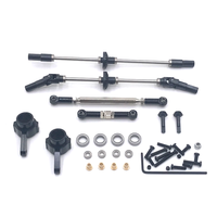 RC Car Metal Upgrade Replacement Front and Rear Axle Parts Kit Fit For WPL C14 C24 B16 B36 JJRC Henglong Remote Control Car