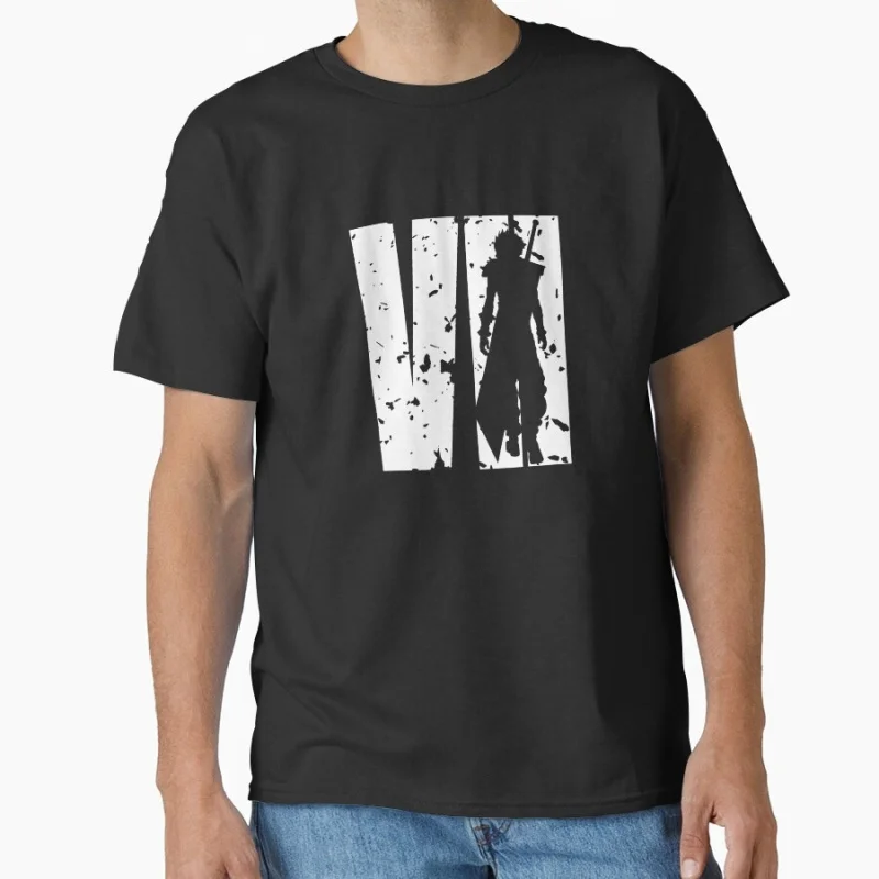

Remake Cloud VII 90s Video game Gift t shirt Final Fantasy 7 graphic tee Y2K Clothes 100% Ccotton printed Large size Tops S-6XL