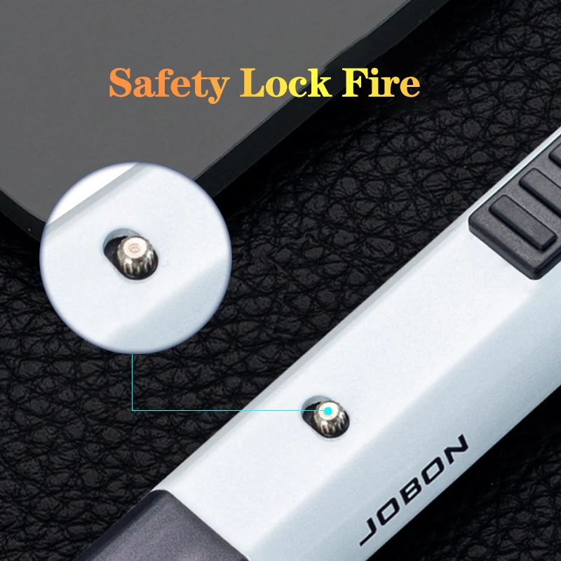 JOBON Metal Outdoor Windproof Butane Gas Lighter Blue Flame Torch Turbo Jet Igniter BBQ Kitchen Welding Torch Tool