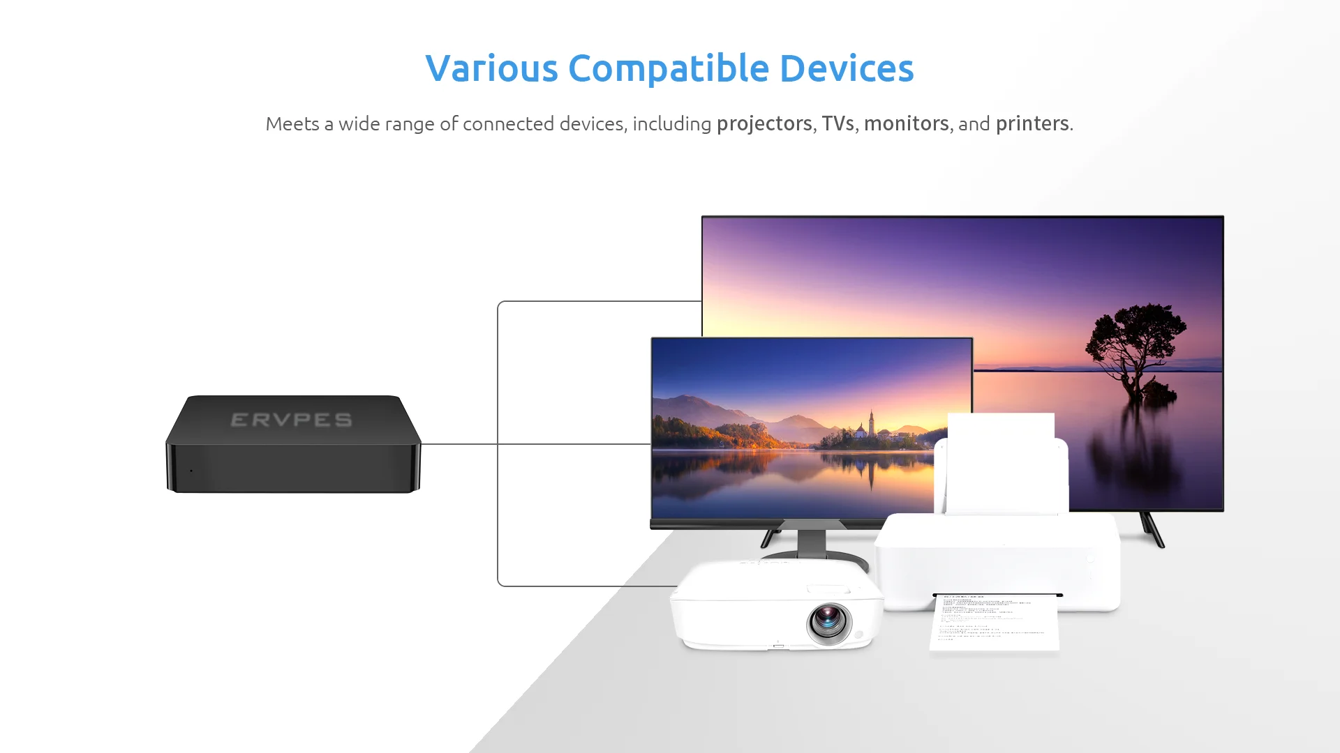 ERVPES B20E Mini PC, Windows 11, 8GB RAM 128GB SSD, Intel Pentium Gold 6500Y, Dual-Band WiFi, Compact Desktop for Home