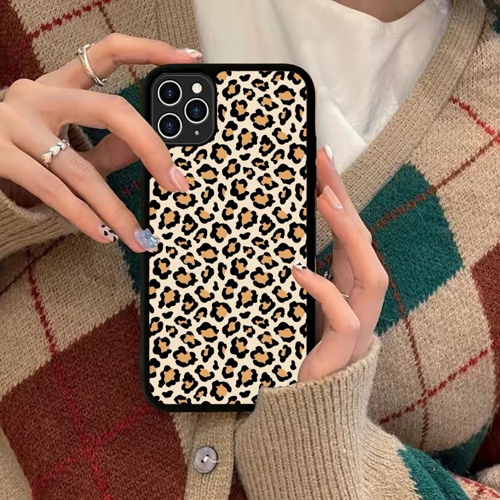 Leopard Print Phone Case Magesafe Magnetic Wireless Charge Case For Samsung S10 20 30 22 23 24 Plus Lite