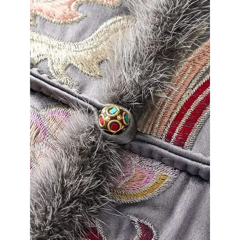 جديد M-3XL المرأة الصينية التقليدية خمر سترة أنيقة زهرة التطريز القطن الكتان القمم الشرقية تانغ دعوى AKLITGFHCX2025 #4