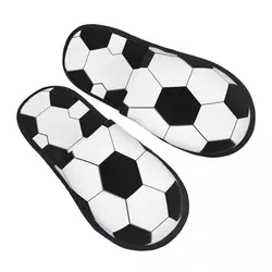 Custom Football Soccer House Slippers Women Soft Memory Foam Slip On Bedroom Slipper Shoes