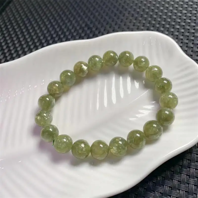 

10.6MM Natural Green Crystalline Emerald Bracelet Luxury Jewelry Accessories Quartz Crystal Stone Bangle 1pcs