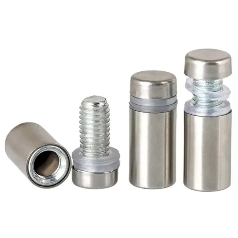 Fasteners 12-25mm Stainless Steel Acrylic Advertisement Standoffs Pin Nails Billboard Fixing Screws Hardware