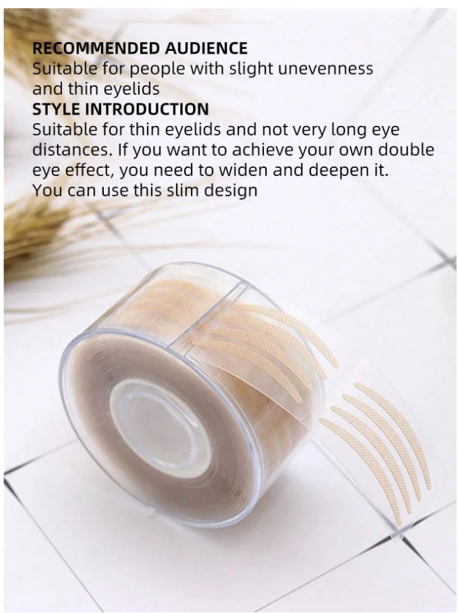 600 件 Eye Lift Strips Double Eyelid Tape Clear Gray Eyelid Stripe Big Eyes Invisible Double Fold Eyelid Sticker Makeup Tools