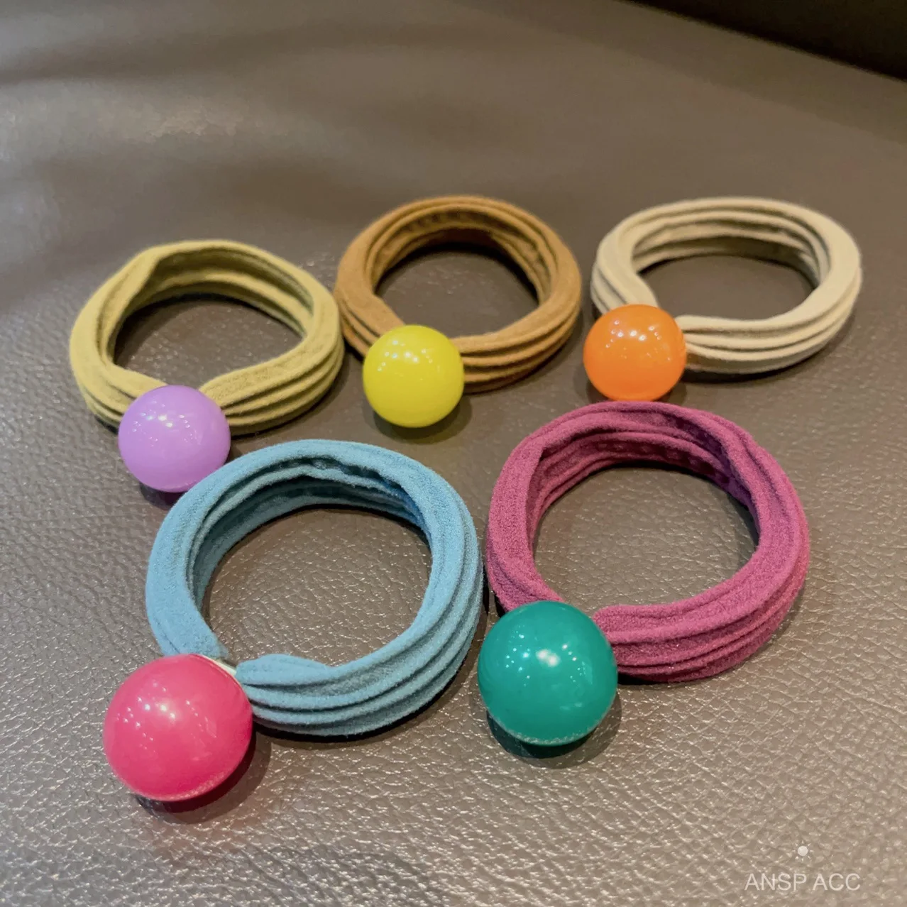 Cute Colorful Ball Hair Ropes for Girls Korean Children Daily Use Geometric Ball Hair Rings Elastic Hair Bands Kids Rubber Bands