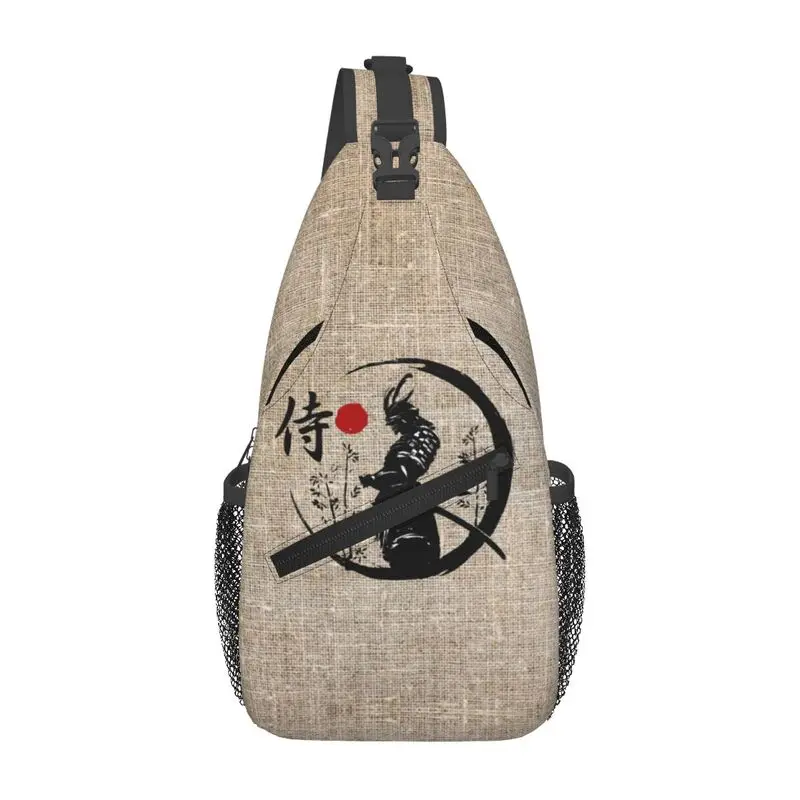 

Custom Japanese Samurai Warrior Sling Crossbody Backpack Men Katana Bushido Shoulder Chest Bags for Travel Cycling