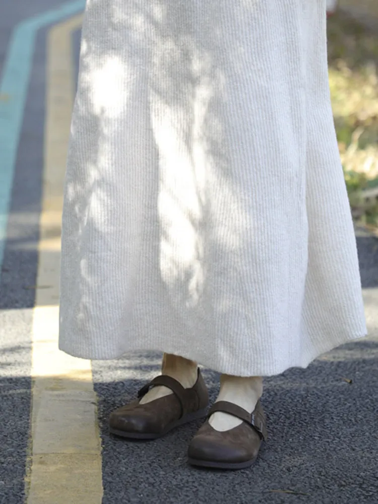 Careaymade-nowe oryginalne skórzane czyste ręcznie robione buty, w sztuka retro styl mori girl buty, kobiety rozrywka mody białe płaskie buty — zdjęcie 2