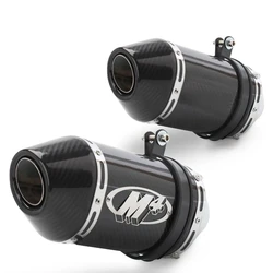 51MM Universal Carbon Fiber Motorcycle M4 Exhaust Muffler for MT09/07 Z800 R1 R6 GSXR1000 ZX6R ZX10R K6 K7 Exhaust Modification