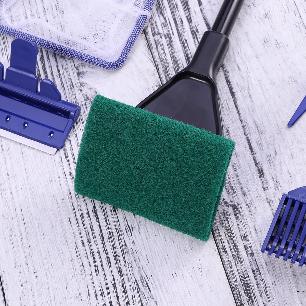 

Fish Tank Cleaning Set 5 In 1 Aquarium Tools Kit Sponge Rake Fork Scraper Fish Net Plastic Pet Care Cleaning Tools