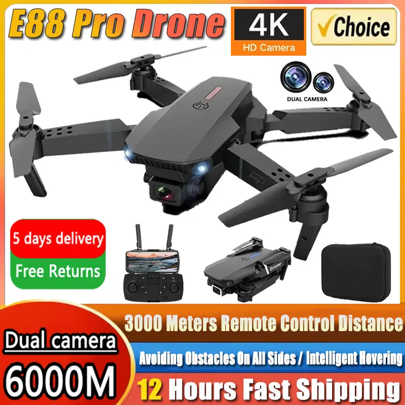 Nowy dron E88Pro RC 4K Professinal z 1080P szerokokątny podwójny kamera HD składany helikopter RC WIFI FPV wysokość trzymać fartuch do sprzedania