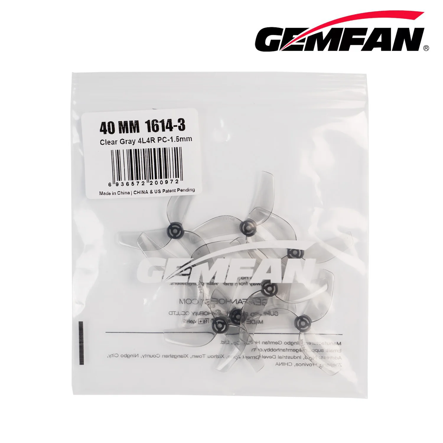 4Pairs(4CW+4CCW) Gemfan 1614 3-Blade Tiny Propeller