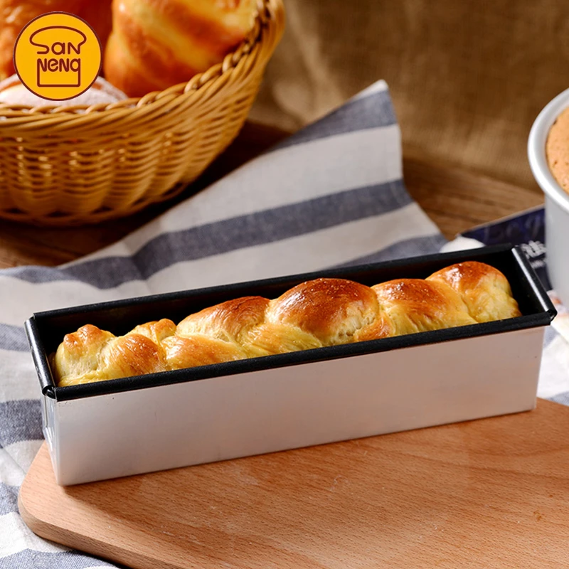 Japanese Retro Long Aluminized Steel Toast Bread Box Baking Mold Pound Cake Pastry Molds Kitchen Bakery Accessories