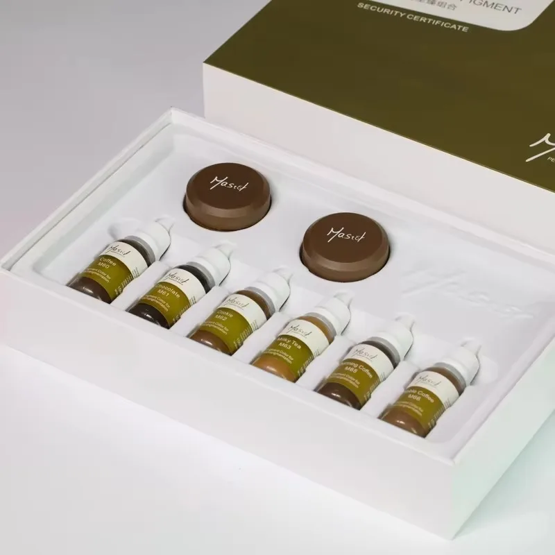 Professional 3D Nano Microshading Powder Eyebrows Cosmetic Tattoo Ink Pigment Set