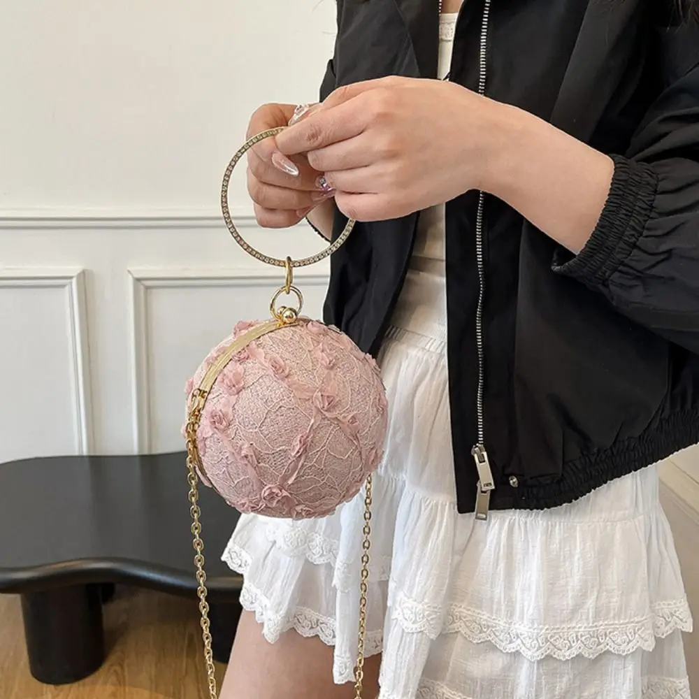 

Портативная вечерняя банкетная сумка с вышивкой, большая вместительная кружевная сумка с шариками, сумка через плечо, сумка-клатч, свадебный кошелек