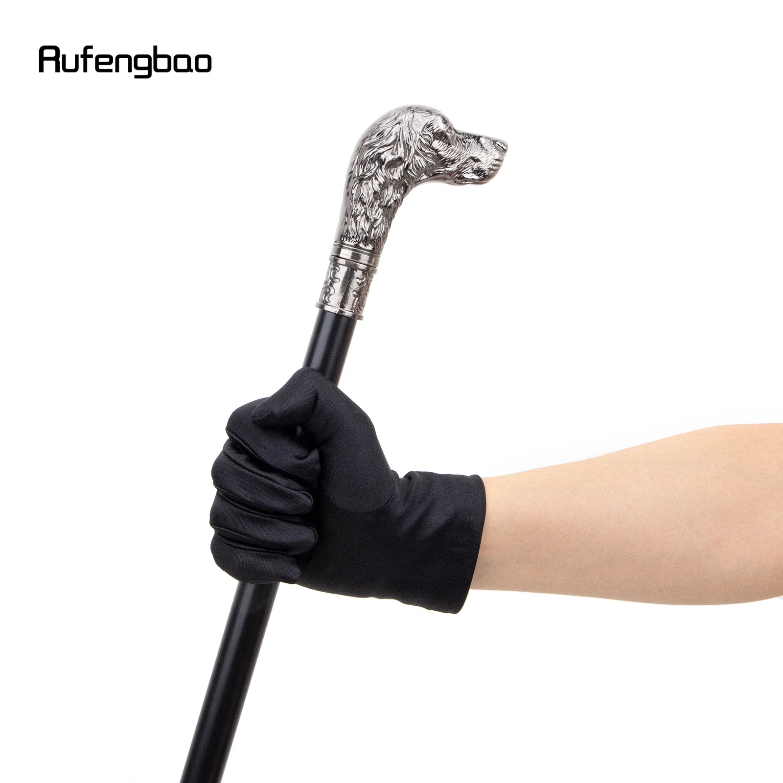 Bastone da passeggio con testa di cane fedele in nastro con spada nascosta Autodifesa Moda Canna Spada Cosplay Crosier Bastone da sveglia 93 cm