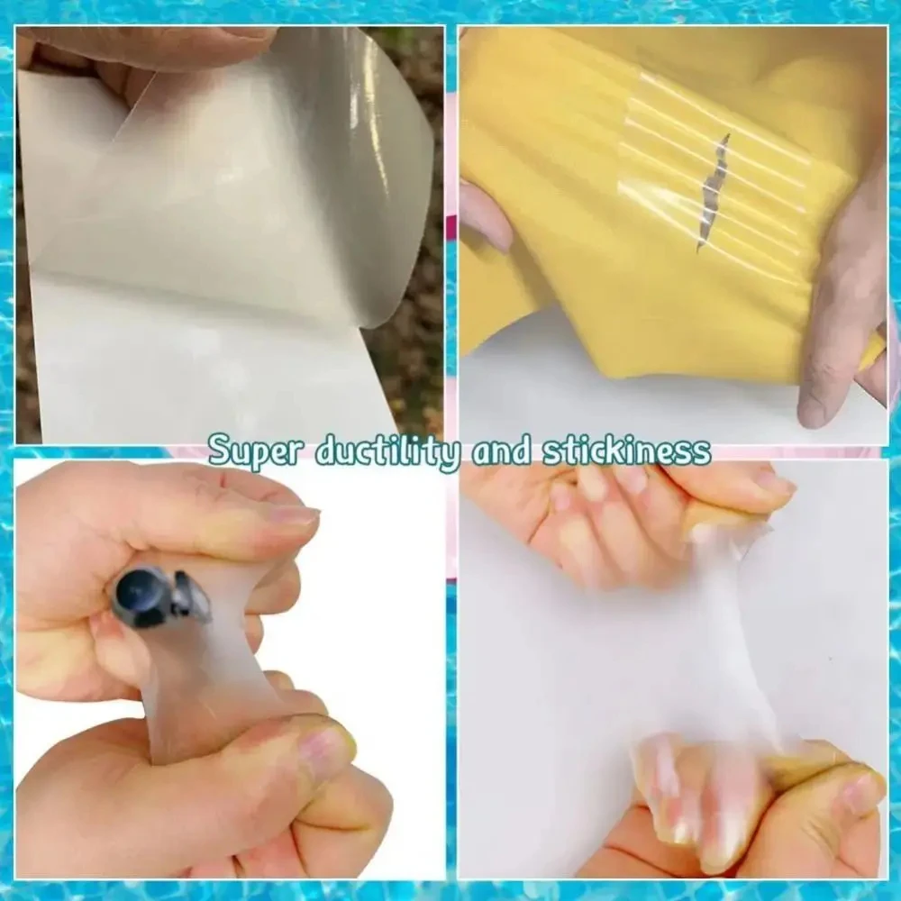 TT 1-Roll-Reparaturflicken-Set, TPU-Klebeband, Reparaturflicken für Zelt, Luftmatratze, Regenmantel, aufblasbares Spielzeug, Schwimmbecken, Schwimmer – Detail 10