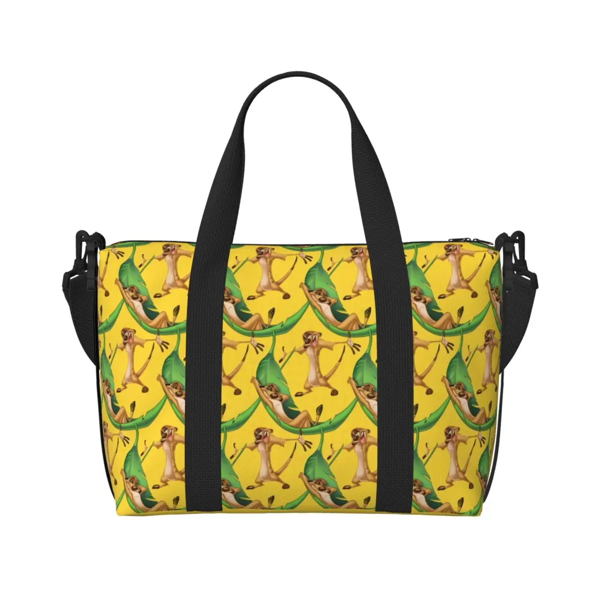 

Изготовленная на заказ большая сумка «Король Лев» для женщин, большая вместимость, Дорожные сумки для пляжного спортзала с рисунком Симба