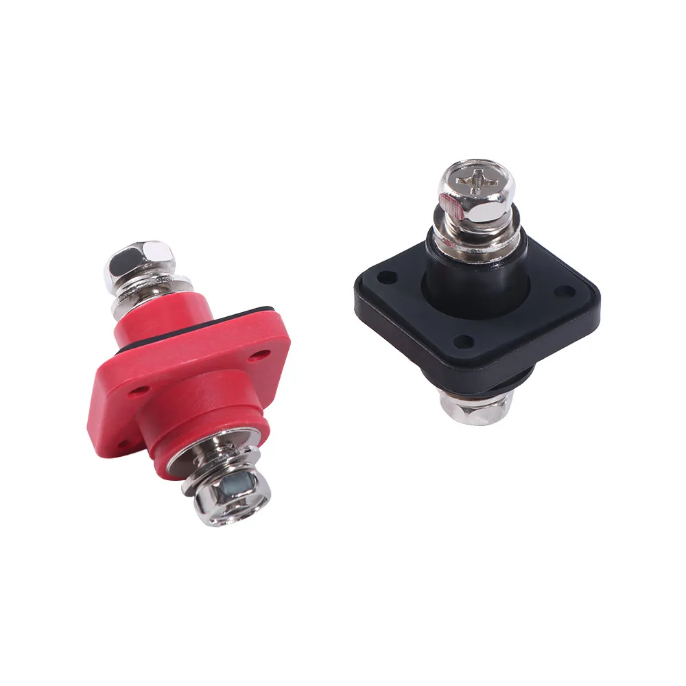 2Pcs 200A Lithium Battery Terminal Block Energy Inverter All-Copper Battery Storage Terminal Connector Easy To Install Safe