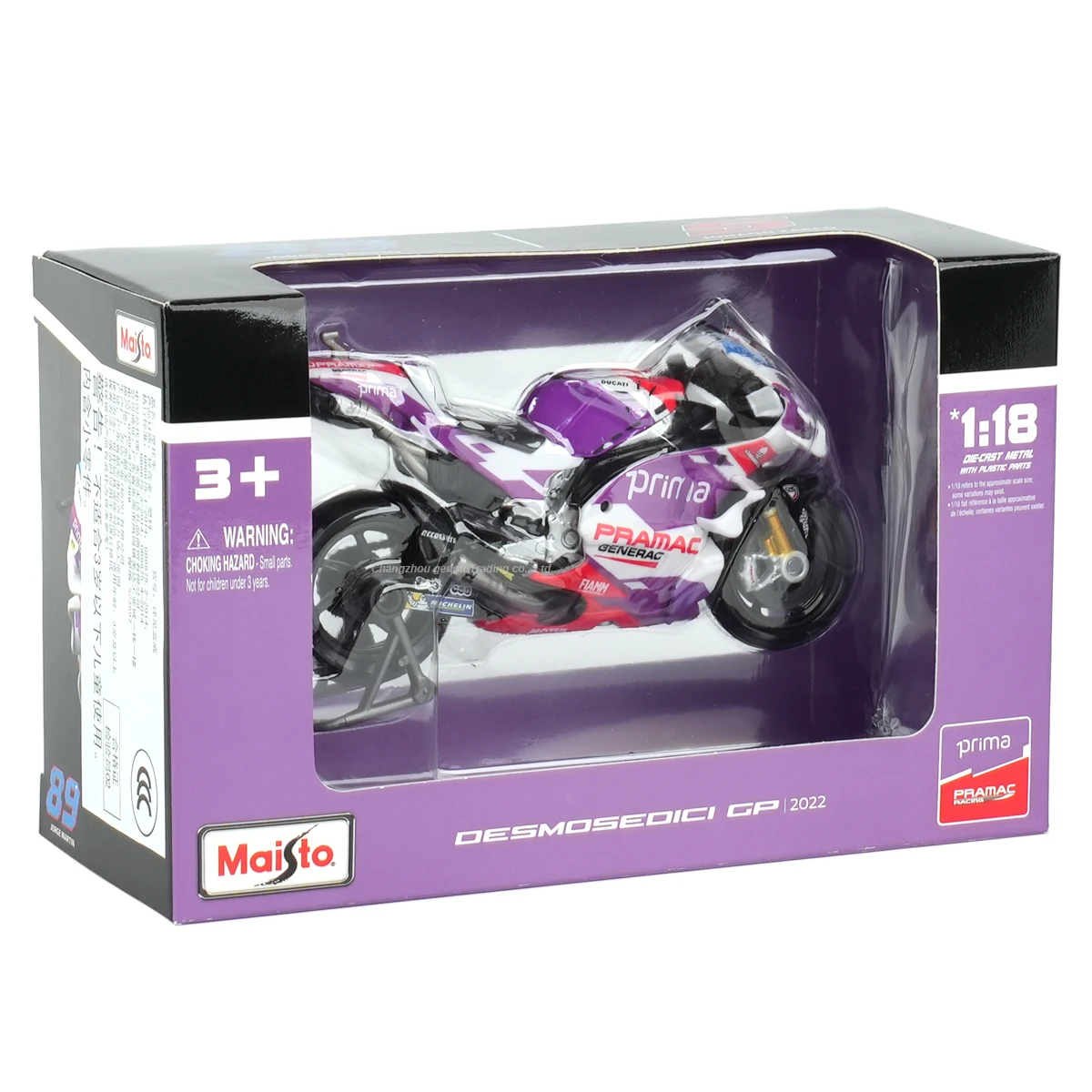 Maisto 1:18 2022 GP Racing Ducati Pramac Racing Die Cast Vehicles Collectible Motorcycle Model Toys