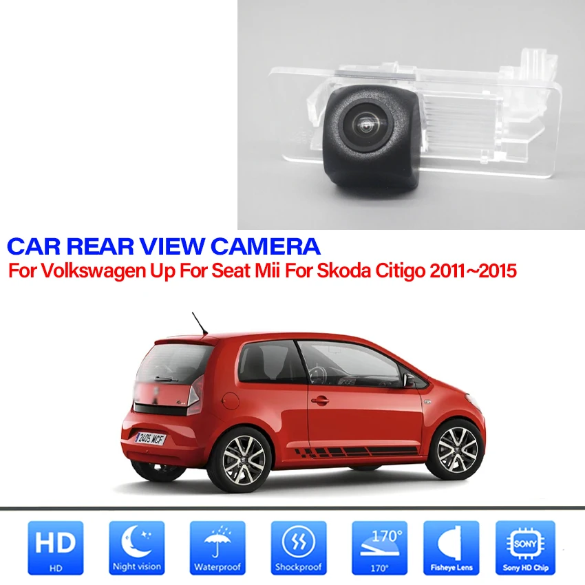 

Backup Rear View Camera For Volkswagen Up For Seat Mii For Skoda Citigo 2011~2015 HD CCD Night Vision license plate camera