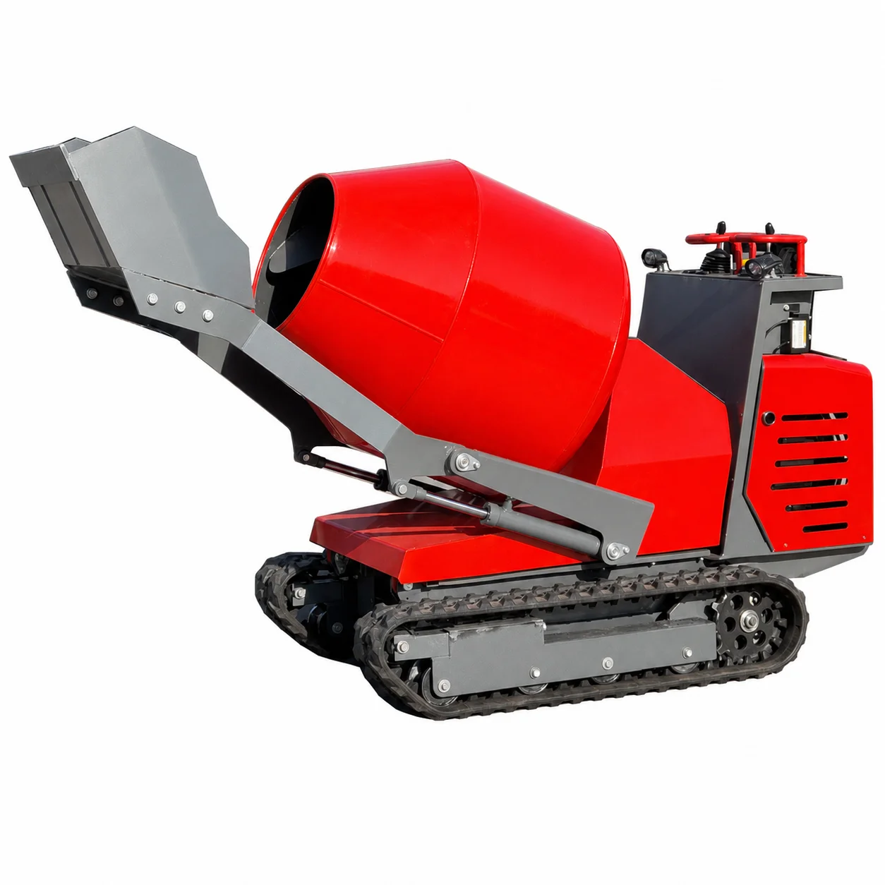 Crawler Tracked Self Loading Concrete Mixer Mini Portable Mortar Mixing Machine For Construction Industry Factory Wholesale