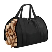 Oxford Cloth Firewood Storage Bag with Handles Security Strap Log Carrier Tote Bag Waterproof Large Wood Carrying Bag