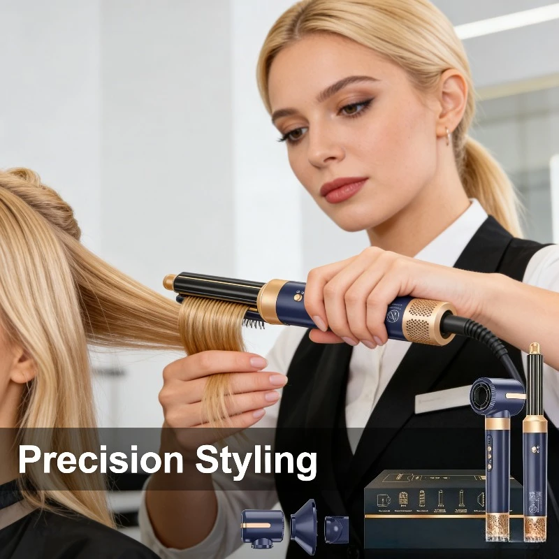 7 في 1 فرشاة مجفف الشعر فرش عالية السرعة مجفف الشعر مع الناشر الأيونية مجفف للنفخ الهواء الساخن تصفيف مشط السيارات مموج الشعر