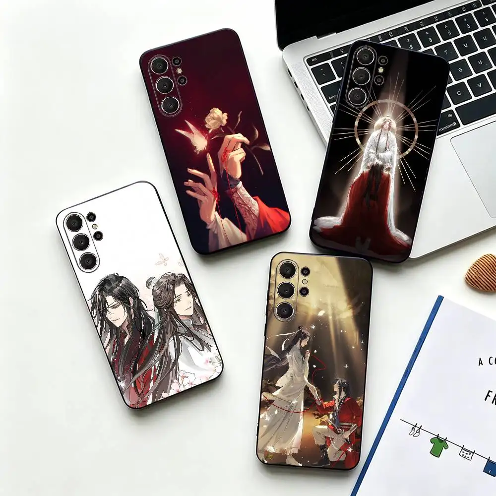Heaven Official's Blessing-Hua Cheng and Xie Lian Soft Silicone Case for Samsung S26, S24, S21, S22, S23, S30, Ultra, Lite-Black