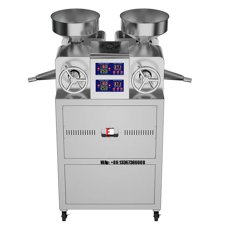 

Commercial P60 Double-Head Automatic Stainless Steel Edible Oil Press 40-60 Kg/h Capacity Motor Core Component Cooking Equipment