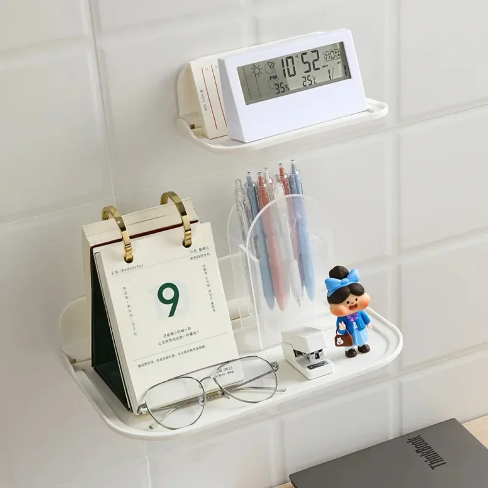 1 PC Storage Shelf Foldable Storage Rack Bathroom Bedside Mobile Home Wall Home Organization and Storage Bathroom Accessories