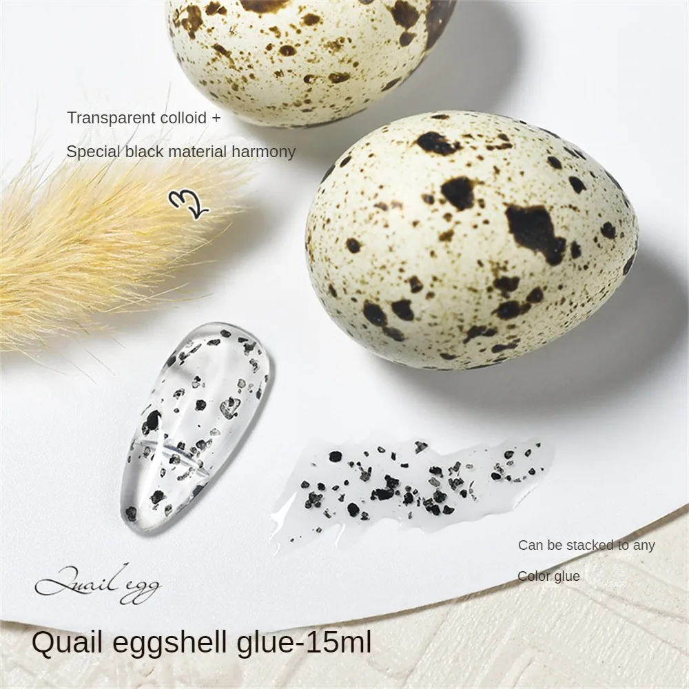 Safety And Environmental Protection Eggshell Nail Polish Lasting Quail Egg Shell Glue Easy To Remove Small Eggshell Glue Uv Gel