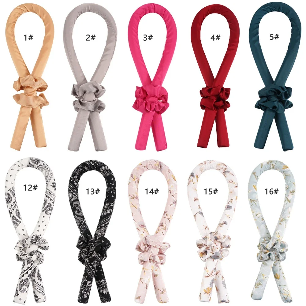 Heatless Curling Rod Headband Lazy Hair Curler Silk Hair Curling Ribbon Set Foam Roller Curls Wave Formers Hair Styling Tools
