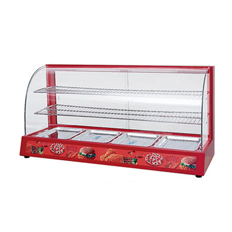 

4 Pool Stall Commercial Heating Cabinet Food Insulation Display Cabinet Cooked Food Display casepromote sales