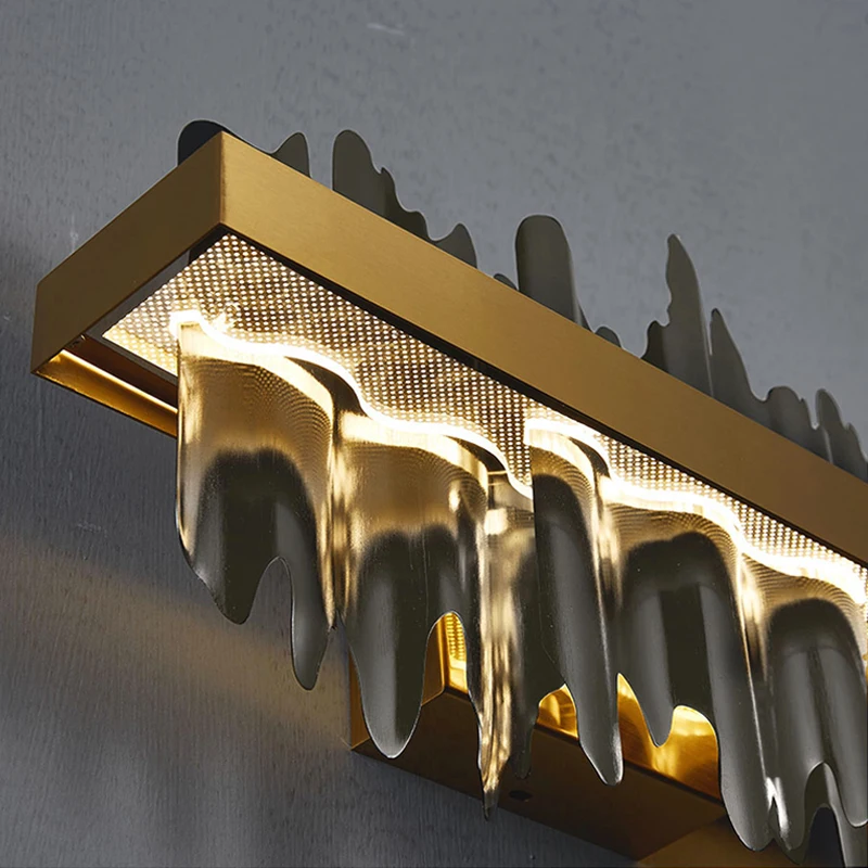 Modern Chandelier Remote Control Dimmable Gold/Black Rectangular LED Gloss Light Fixture Restaurant Kitchen Island Pendant Light