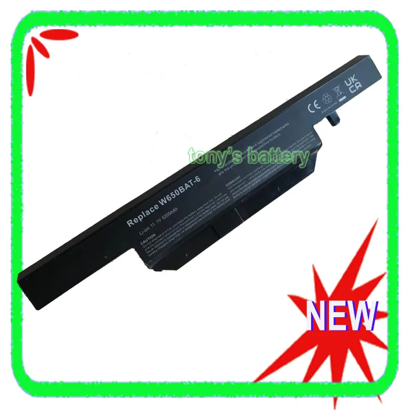 

New W650BAT-6 Battery for Hasee K610C K650D K570N K710C K590C K750D Clevo W650S W650RC W650DC W650RB W651 W655 6-87-W650S-4D7A2